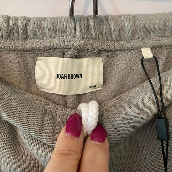 NWT Joah Brown Women's Small / Medium Gray Terrycloth Lounge Shorts Athleisure - Picture 2 of 11